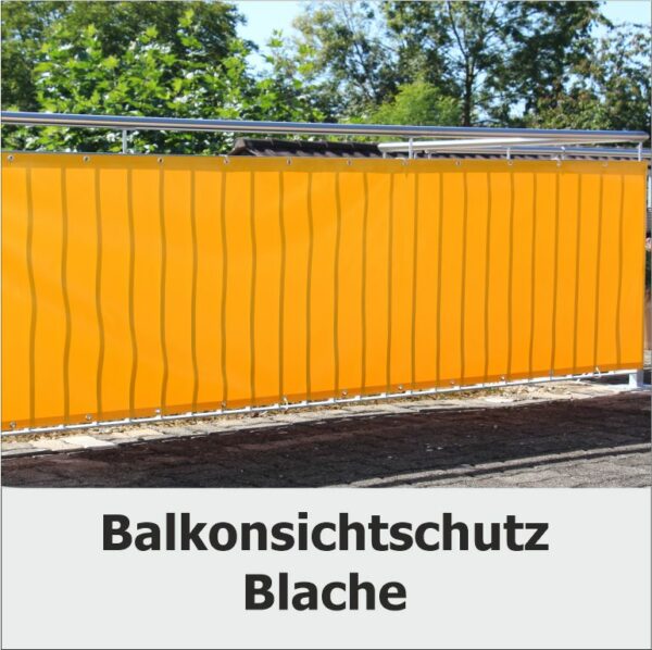 Balkonsichtschutz aus Lastwagenblache- Länge auf Mass