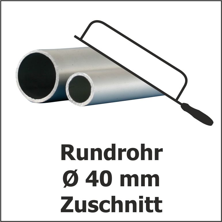 70cm auf Zuschnitt Aluminium Rundrohr AlMgSi05 Ø 22x1,5mm Länge 700mm